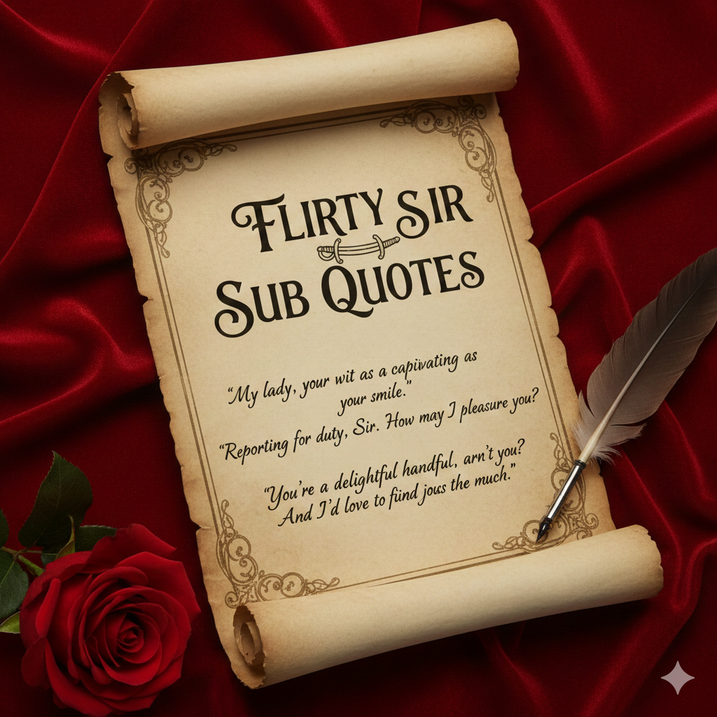Flirty Sir Sub Quotes: Playful Lines With Respect