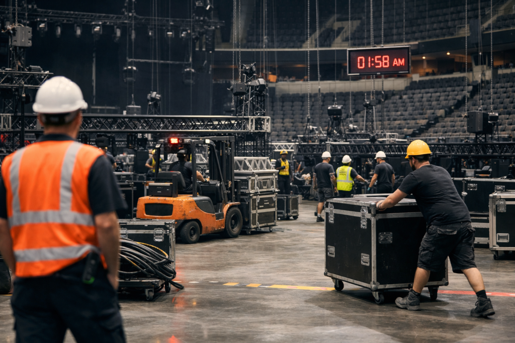 How Event Load-In and Load-Out Planning Can Reduce Overtime and Venue Penalties?