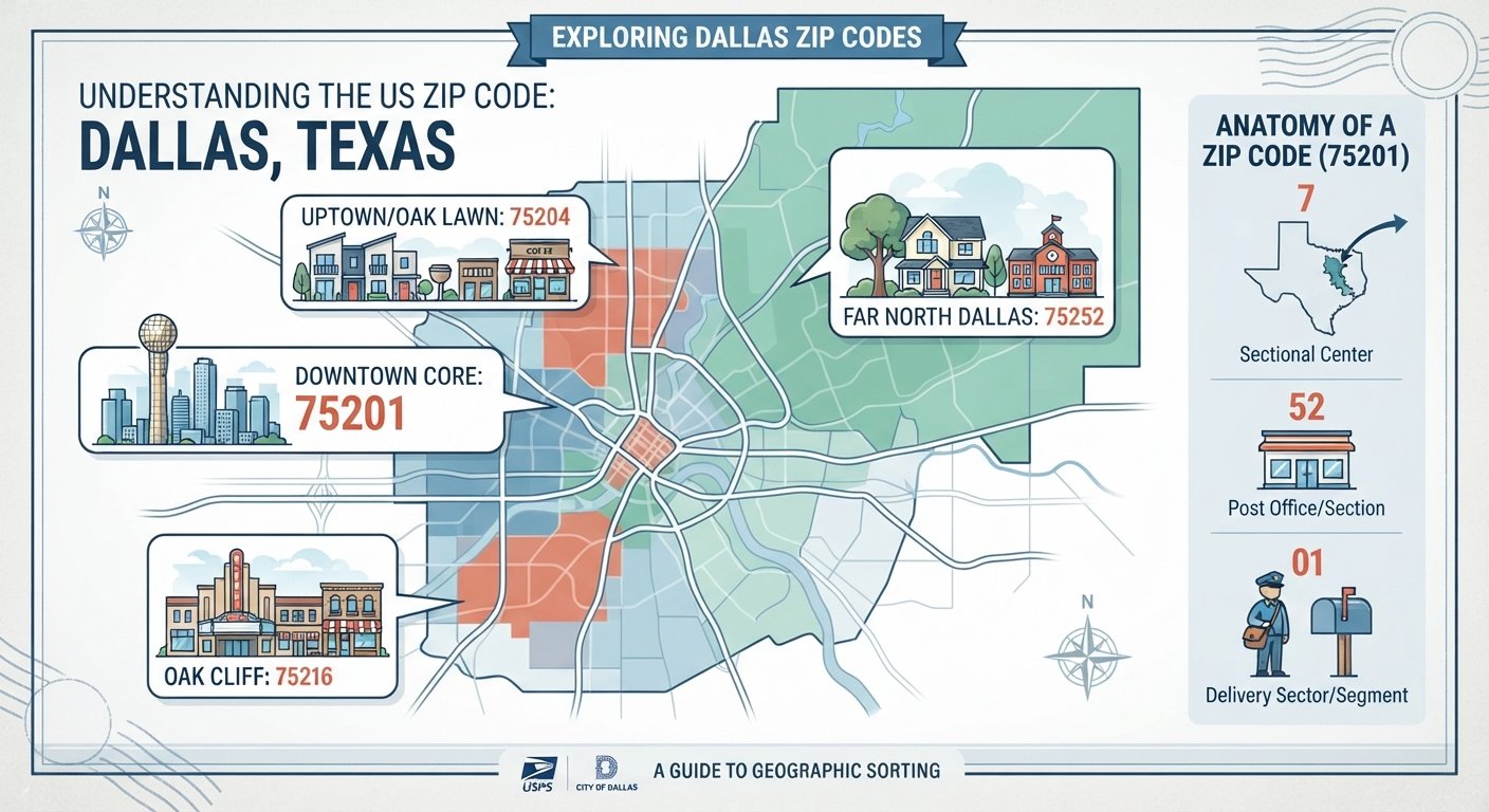 us zip code dallas texas​