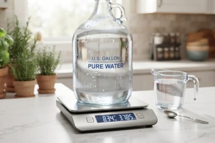 weight of a us gallon of water​
