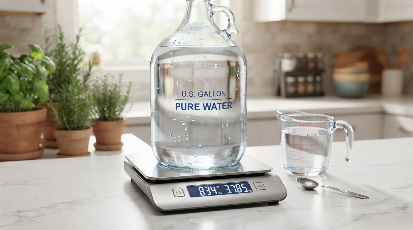 weight of a us gallon of water